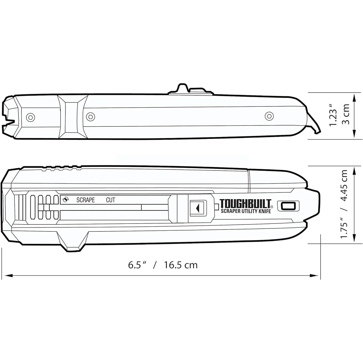TOUGHBUILT スクレーパーユーティリティーナイフ TB-H4S5-01-