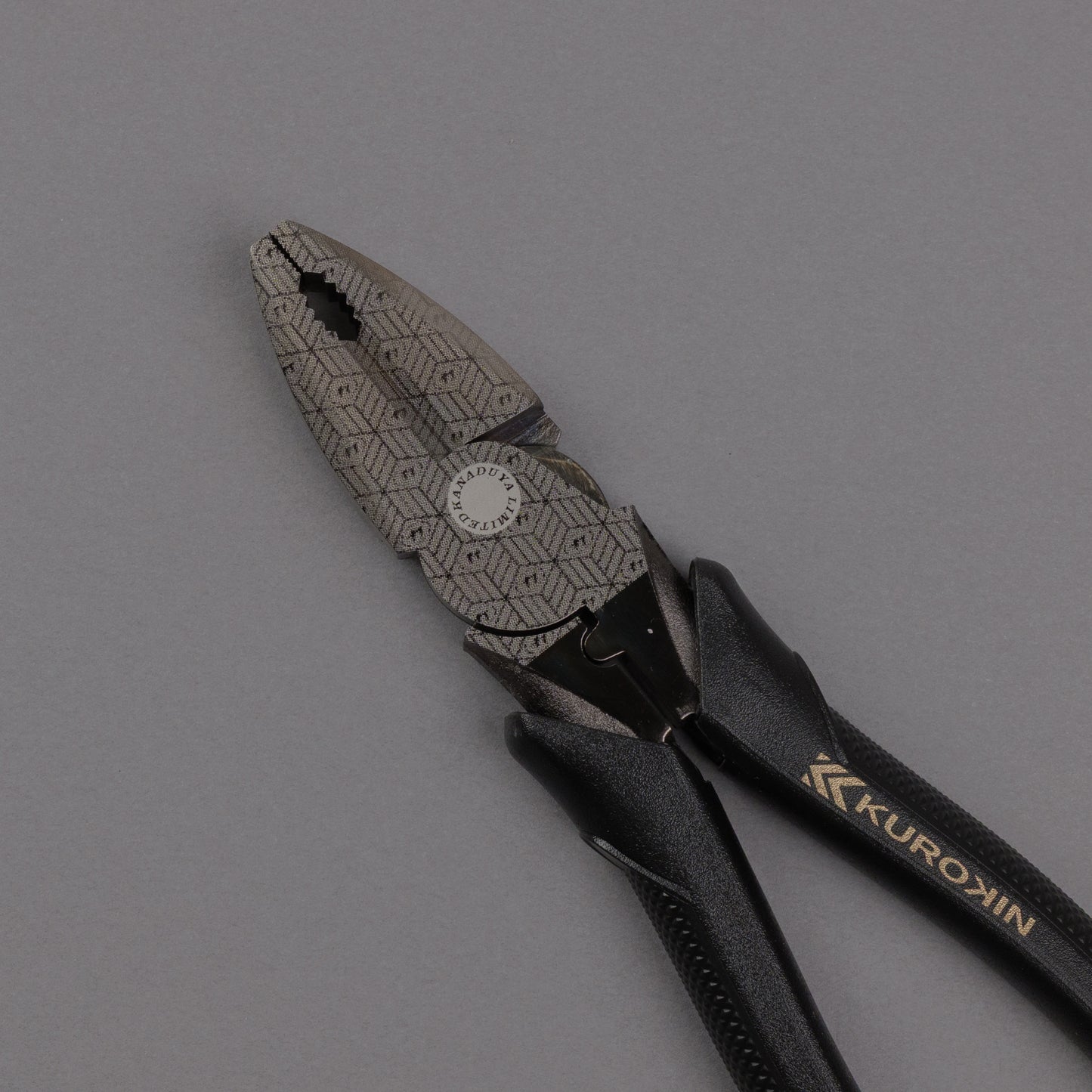 フジ矢 偏芯パワーペンチ(黒金)225mm 3000N-225BG 【金津屋商店オリジナルデザイン:亀甲網代】-