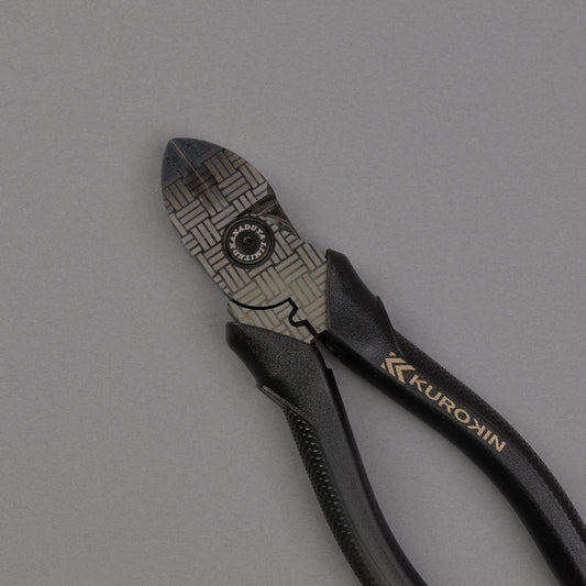 フジ矢 電工名人偏芯薄刃ニッパ(黒金)175mm 7700N-175BG【金津屋商店オリジナルデザイン:三崩し】-