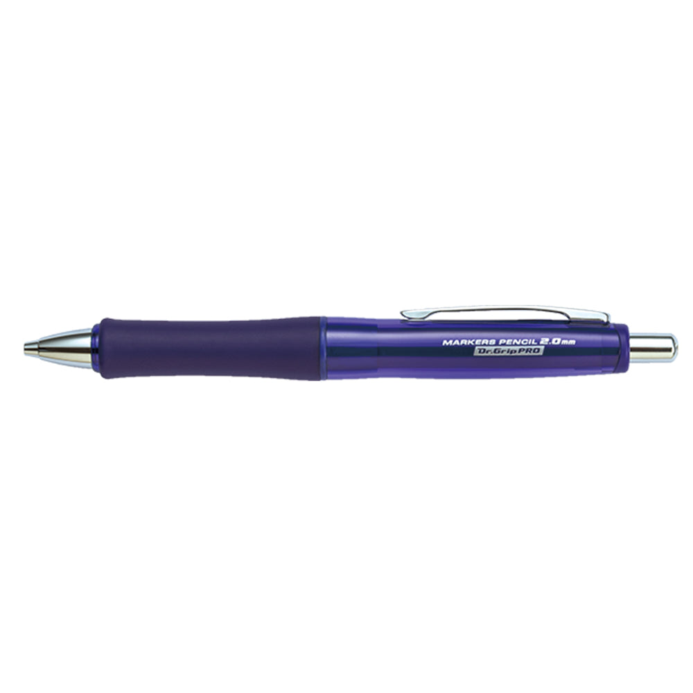 PILOT 建築用シャープペンシル マーカーズペンシル2.0mm ドクターグリッププロ (ブラック/レッド/バイオレット)-DX-HDGP-20V