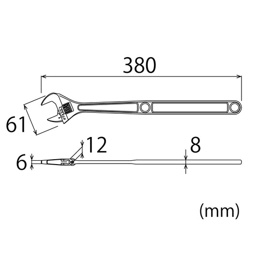 【予約商品】TOP工業 ロングエアワイド 空調用モンキレンチ HY-32SL-
