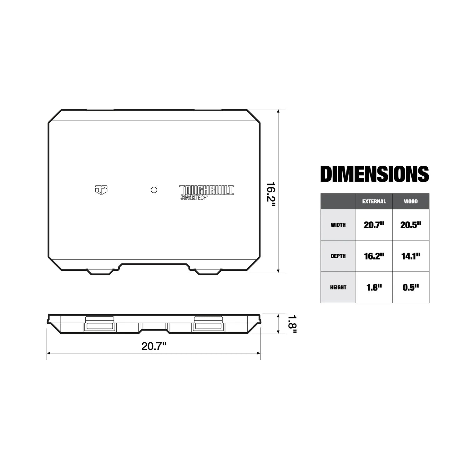 TOUGHBUILT STACK TECH ワークトップパネル TB-B1-A-10-
