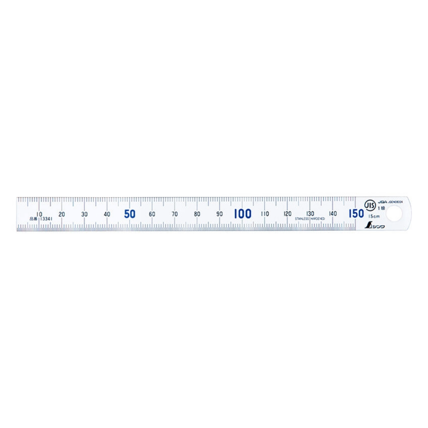 シンワ 直尺 タフホワイト 青数字入 JIS 15cm/30cm-13341
