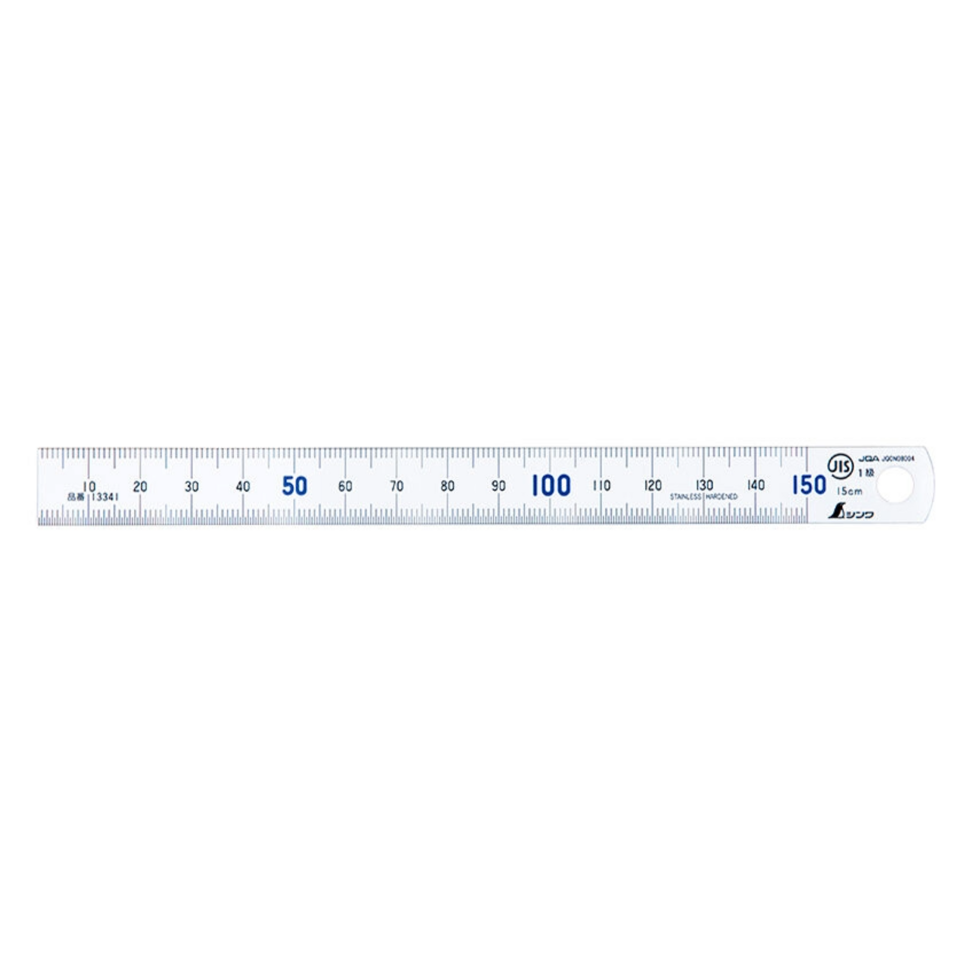シンワ 直尺 タフホワイト 青数字入 JIS 15cm/30cm-13341