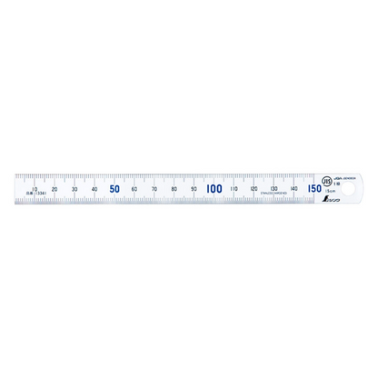 シンワ 直尺 タフホワイト 青数字入 JIS 15cm/30cm-13341