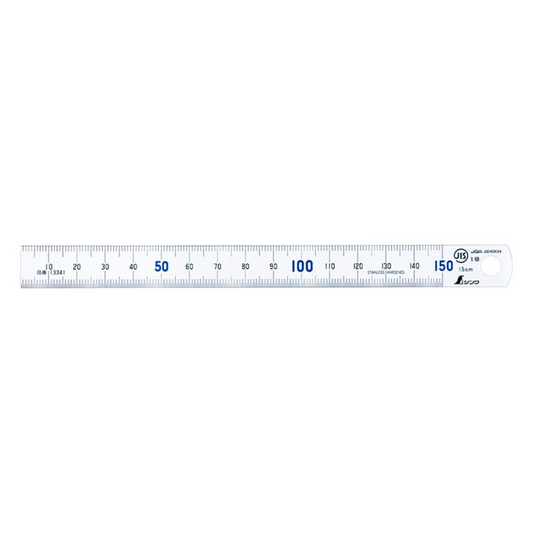 シンワ 直尺 タフホワイト 青数字入 JIS 15cm/30cm-13341