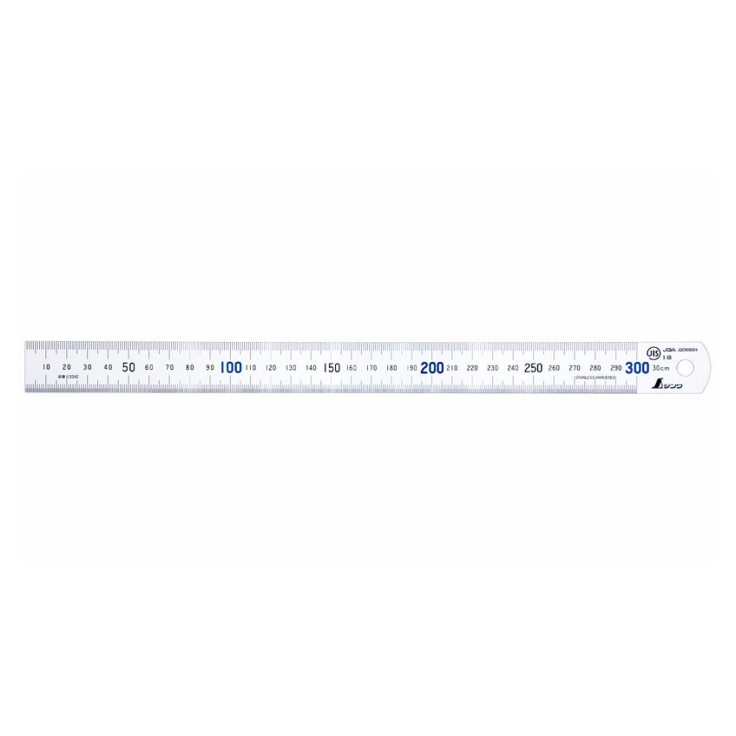 シンワ 直尺 タフホワイト 青数字入 JIS 15cm/30cm-13342