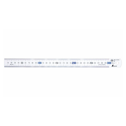シンワ 直尺 タフホワイト 青数字入 JIS 15cm/30cm-13342