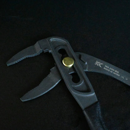 【予約商品】フジ矢 薄型ウォーターポンププライヤー（黒金） 160-200-BG-