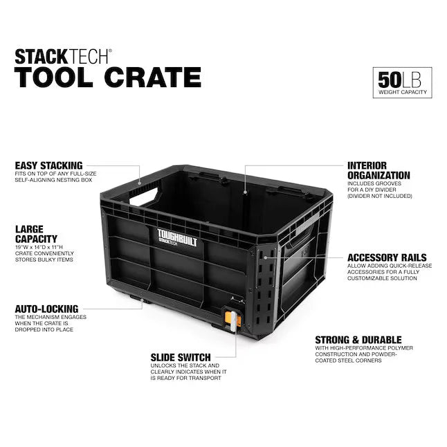 TOUGHBUILT STACK TECH クレートボックス TB-B1-X-50-