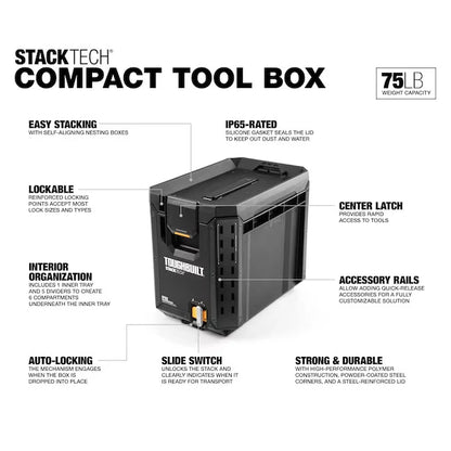 TOUGHBUILT STACK TECH ツールボックス【ハーフ】 TB-B1-B-60C-