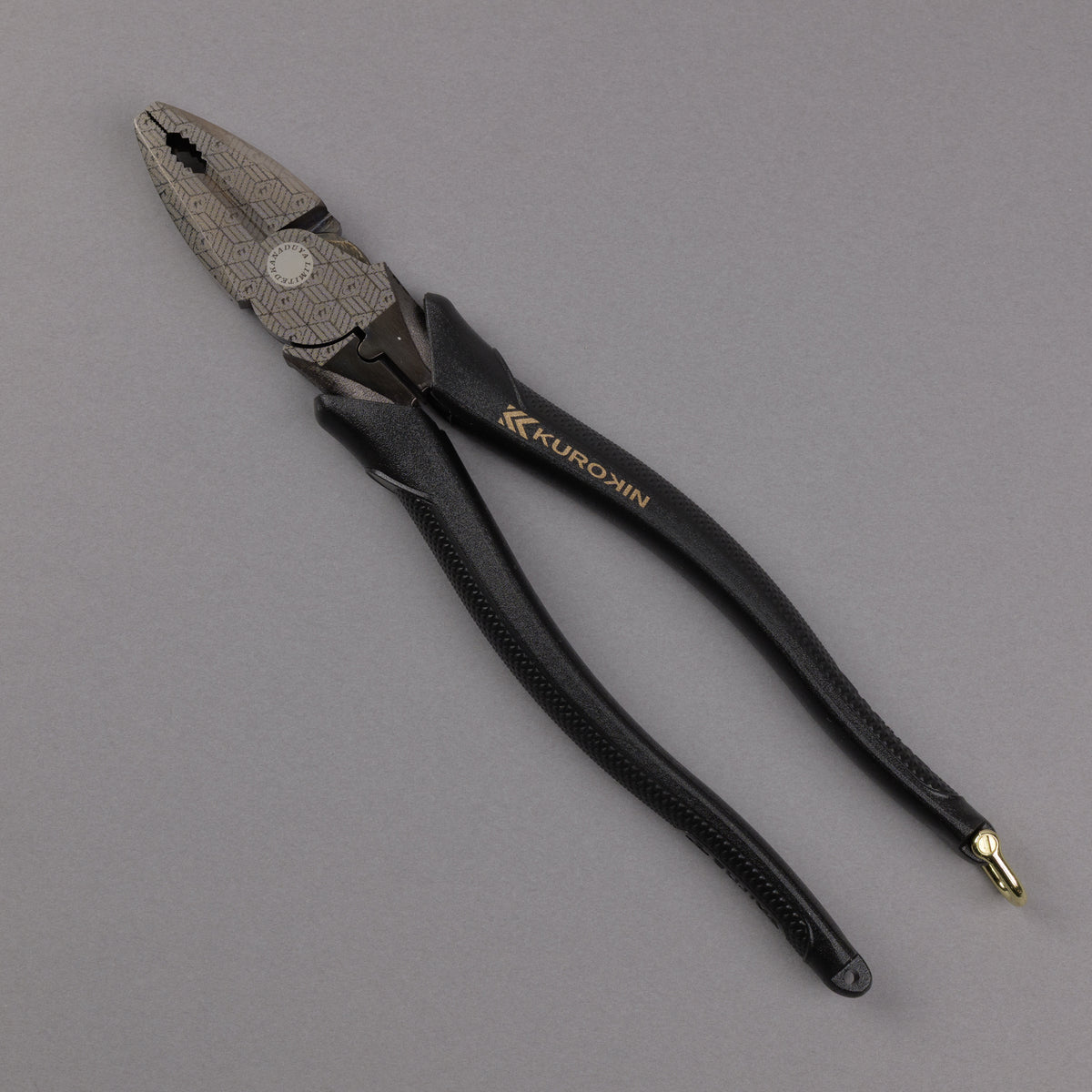 フジ矢 偏芯パワーペンチ（黒金）225mm 3000N-225BG 【金津屋商店オリジナルデザイン：亀甲網代】-