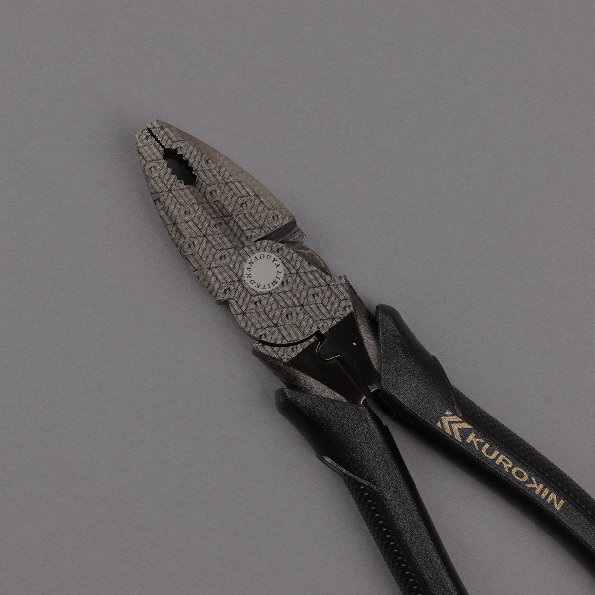 フジ矢 偏芯パワーペンチ（黒金）225mm 3000N-225BG 【金津屋商店オリジナルデザイン：亀甲網代】-