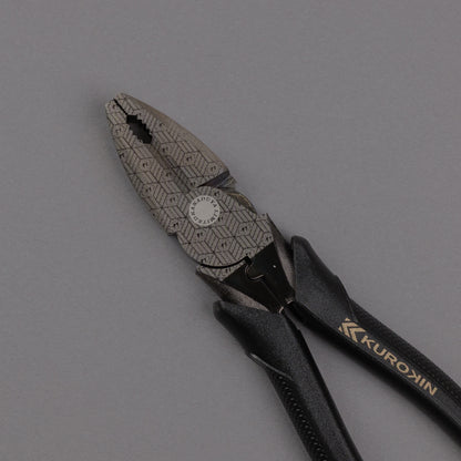 フジ矢 偏芯パワーペンチ（黒金）225mm 3000N-225BG 【金津屋商店オリジナルデザイン：亀甲網代】-