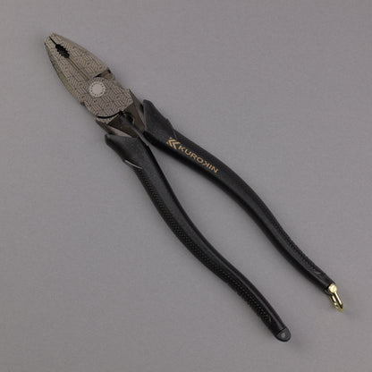 フジ矢 偏芯パワーペンチ（黒金）バリ取り機能付き 225mm 3020N-225BG 【金津屋商店オリジナルデザイン：亀甲網代】-