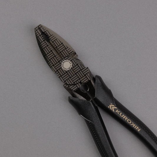 フジ矢 偏芯パワーペンチ（黒金）バリ取り機能付き 225mm 3020N-225BG 【金津屋商店オリジナルデザイン：三崩し】-