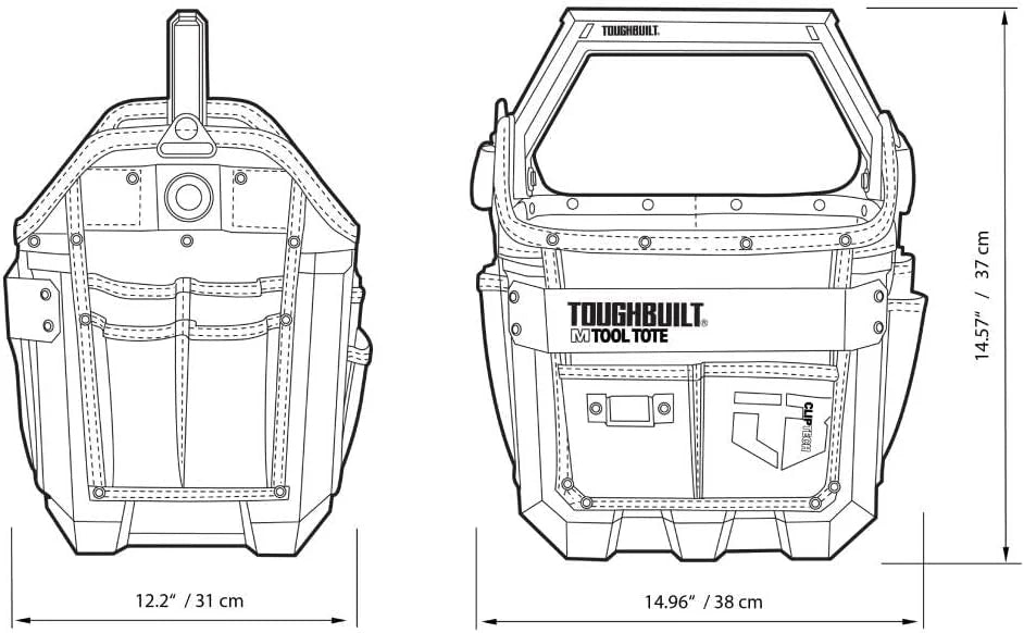 TOUGHBUILT 12in ツールトート TB-CT-82-12-