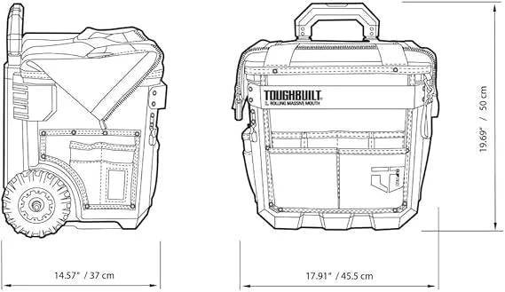 TOUGHBUILT ウィール付きローリングマッシブマウスバッグ（L） TB-CT-61-14-