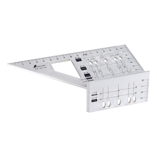 シンワ ２×４止型定規 アルミ 62116-62116