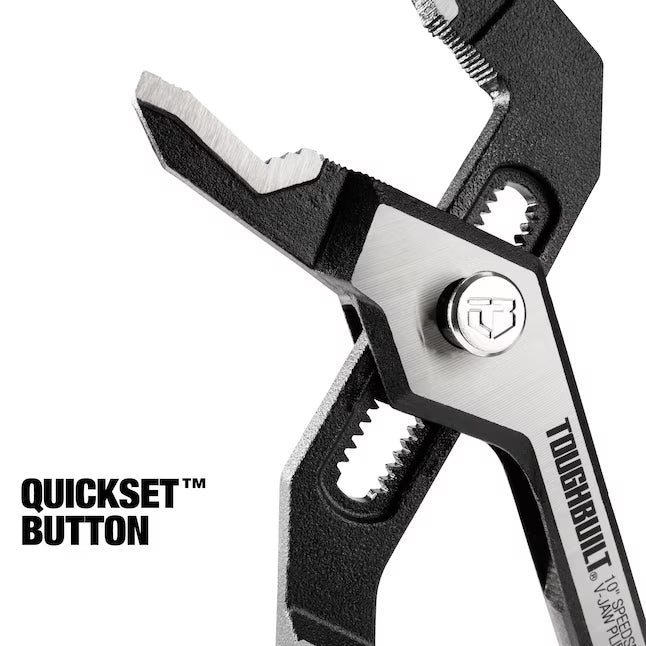 TOUGHBUILT Vジョー型QUICKSETウォーターポンププライヤー 10in TB-H3-51-V10-
