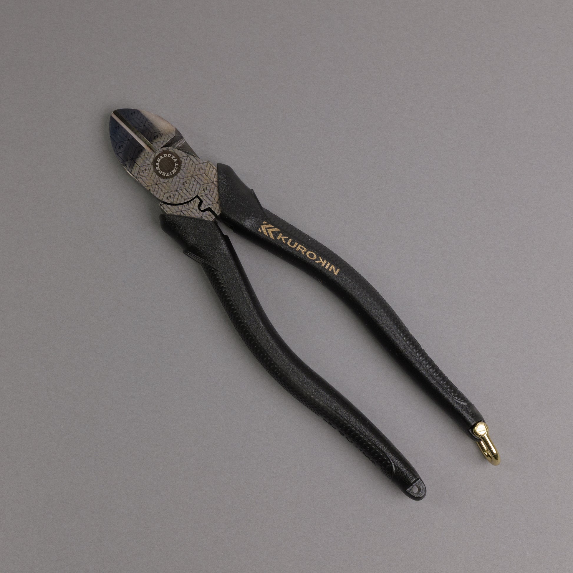 フジ矢 偏芯強力ニッパ（黒金）175mm 700N-175BG【金津屋商店オリジナルデザイン：亀甲網代】-
