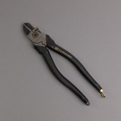 フジ矢 偏芯強力ニッパ（黒金）175mm 700N-175BG【金津屋商店オリジナルデザイン：亀甲網代】-