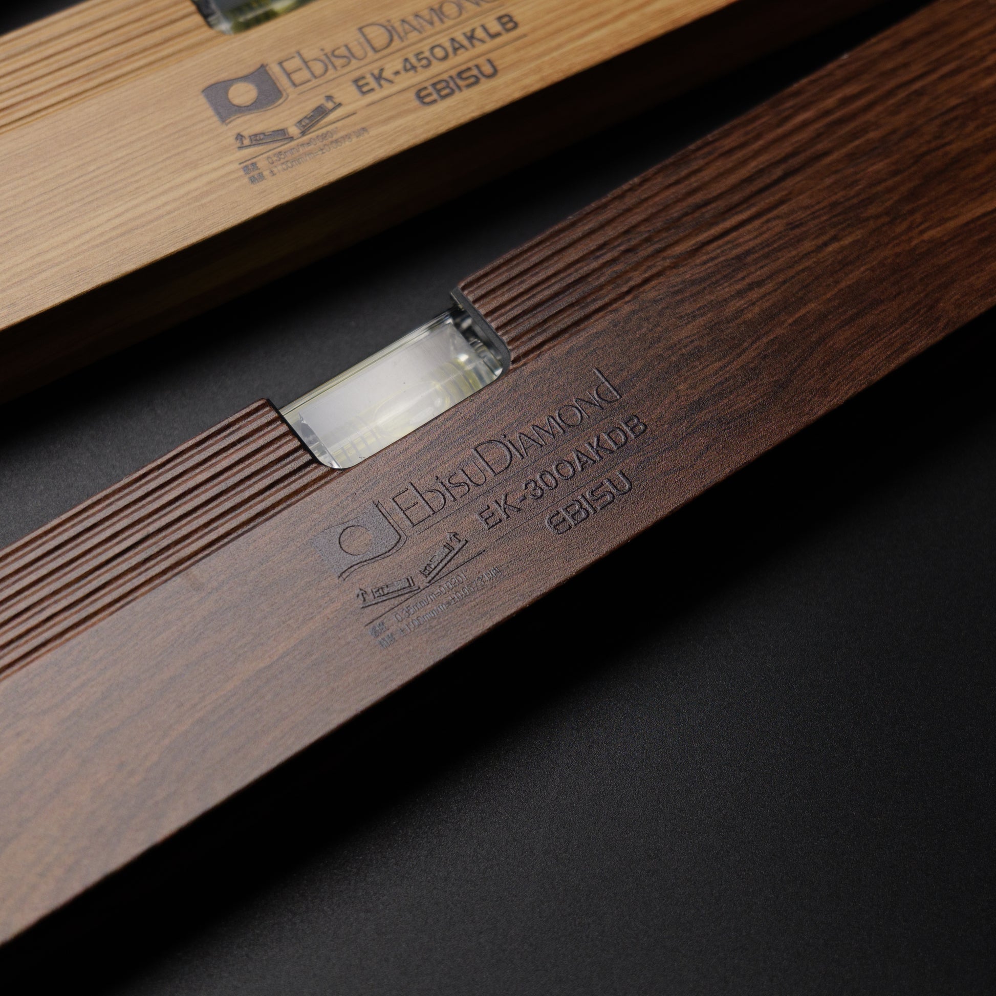 金津屋商店×エビス 磁石付 木目調レベル 450mm EK-45OAKDBM/LBM【金津屋商店オリジナルデザイン】-