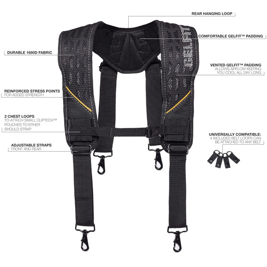 TOUGHBUILT GelFit プロフェッショナルパッドサスペンダー TB-CT-51G-