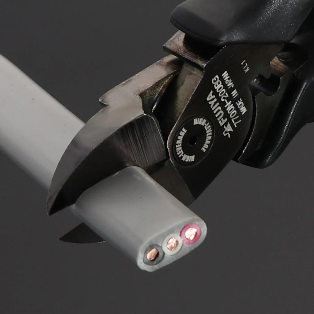 フジ矢 電工名人偏芯薄刃ニッパ（黒金）175mm 7700N-175BG