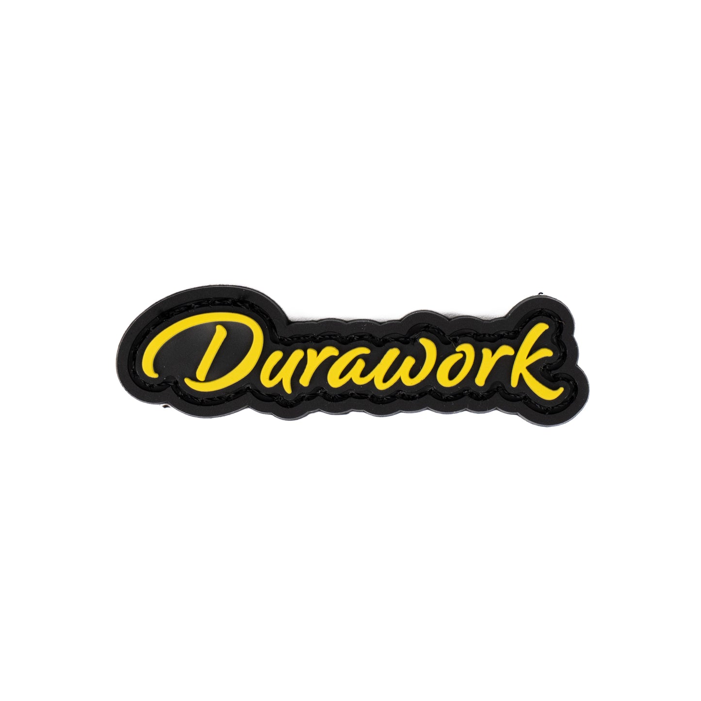 Durawork オリジナルラバーワッペン 黒黄/赤白-