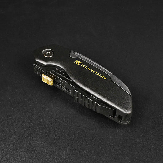 【予約商品】フジ矢 電工ユーティリティナイフ折りたたみタイプ（黒金） FK12-BG-
