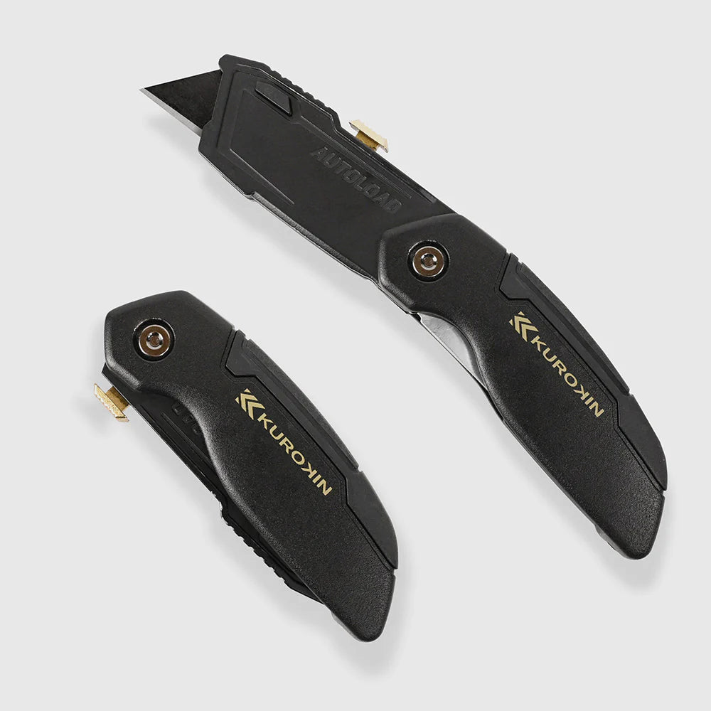 【予約商品】フジ矢 電工ユーティリティナイフ折りたたみタイプ（黒金） FK12-BG-