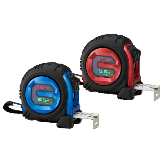 【予約商品】タジマ Gロック 25mm幅5.5m 2色限定品 メタリックレッド/メタリックブルー-