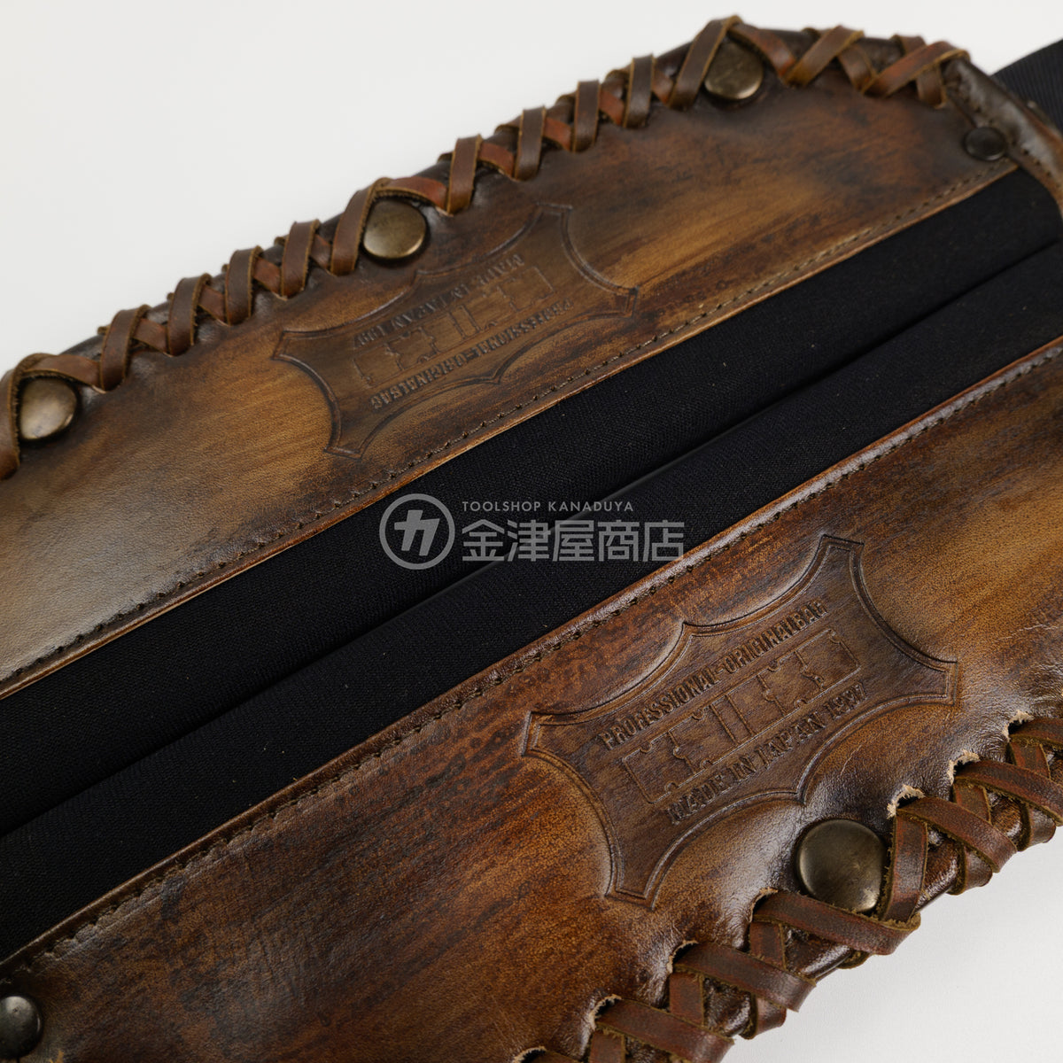 ニックス(KNICKS) ヌメ革後付ショルダーパット KNS-22S【ヴィンテージカラー】追加カスタム VC革紐W巻-