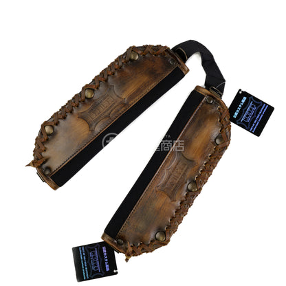 ニックス(KNICKS) ヌメ革後付ショルダーパット KNS-22S【ヴィンテージカラー】追加カスタム VC革紐W巻-