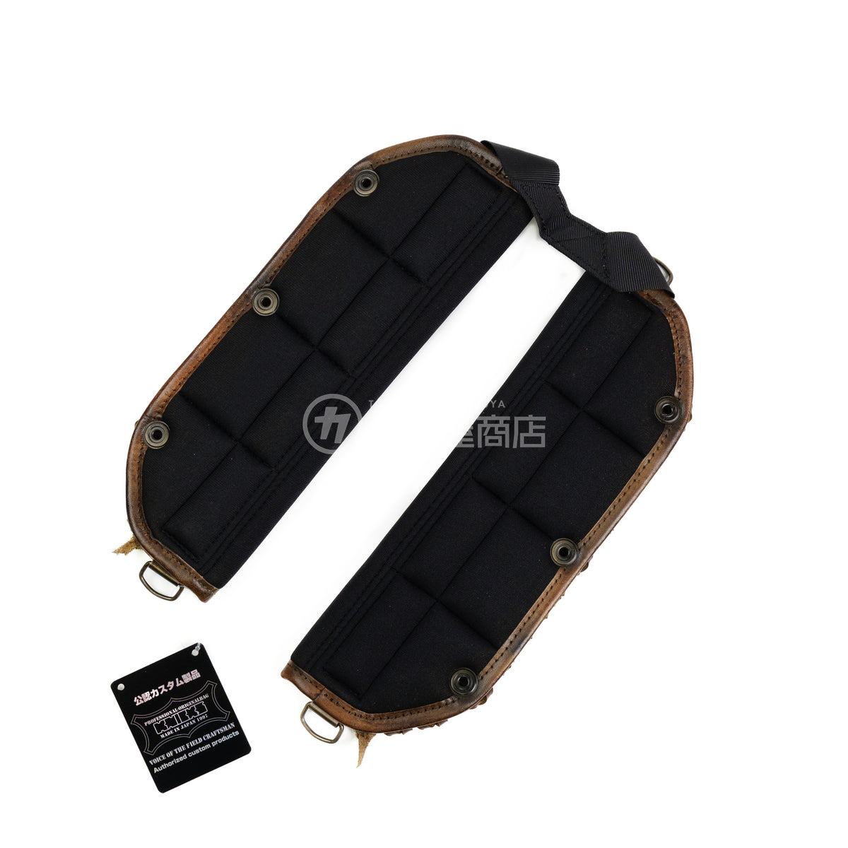 ニックス(KNICKS) ヌメ革後付ショルダーパット KNS-22S【ヴィンテージカラー】追加カスタム VC革紐W巻-