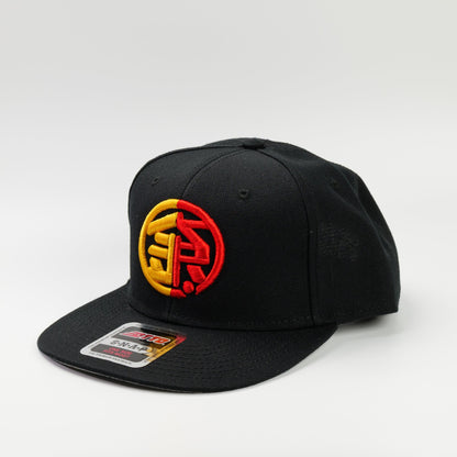 金津屋商店×大中小店コラボ オリジナルフラットバイザーキャップ ブラック-kanaduya-cap06