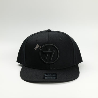 金津屋商店 オリジナルフラットバイザーキャップ ブラック-kanaduya-cap01