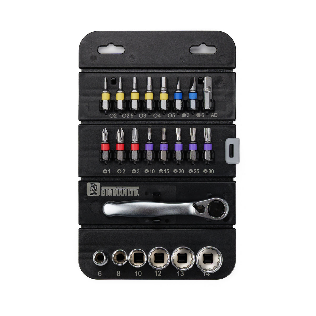 ビッグマン 1/4"DR(6.35mm) ラチェットツールセット 23Pcs ATS-132-