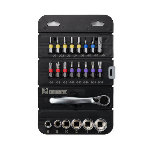 ビッグマン 1/4"DR(6.35mm) ラチェットツールセット 23Pcs ATS-132-