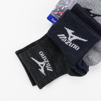 MIZUNO WORK メンズ ワークソックス 12cm丈 強靭フィット 3P 681-452B-