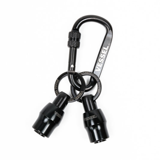 ベッセル BLACK EDITION クイックキャッチャー2個組 カラビナ付き-QB-K2BK