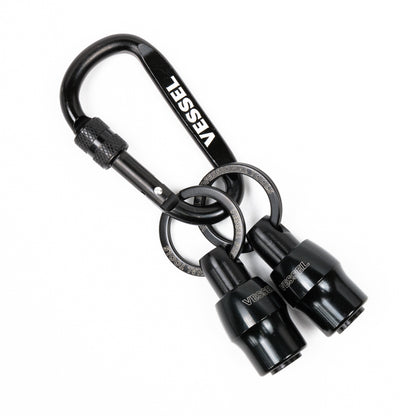 ベッセル BLACK EDITION クイックキャッチャー2個組 カラビナ付き-QB-K2BK