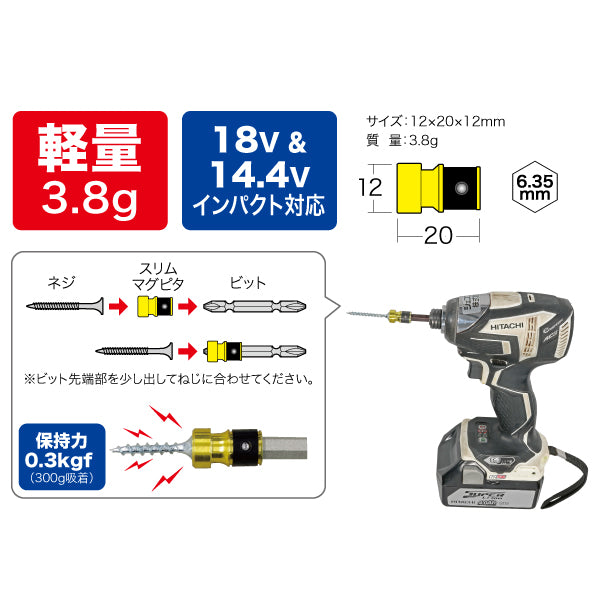 ジェフコム スリムマグピタ SMP-635-ビット-SMP-635-金津屋商店