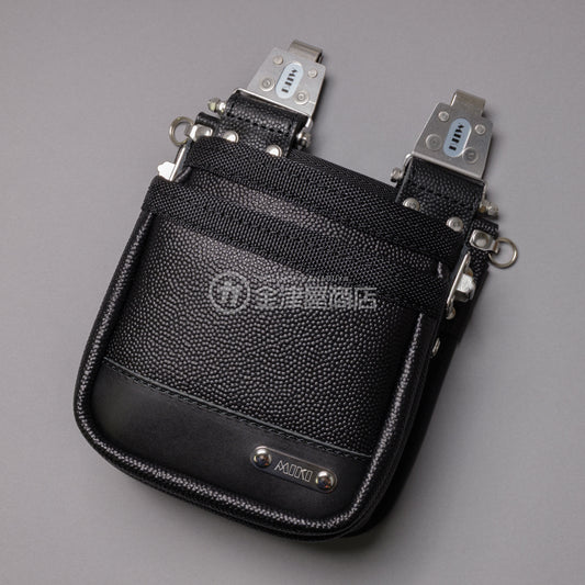 MIKI 本革2段腰袋 エンボス加工革・スイングタイプ SPH-BM2S-