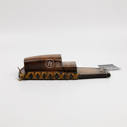 ニックス(KNICKS) チタン補強プレート入ペンチホルダー 8/9インチ対応 TIT-201PLLDX【ヴィンテージカラー】追加カスタム VC革紐W巻-
