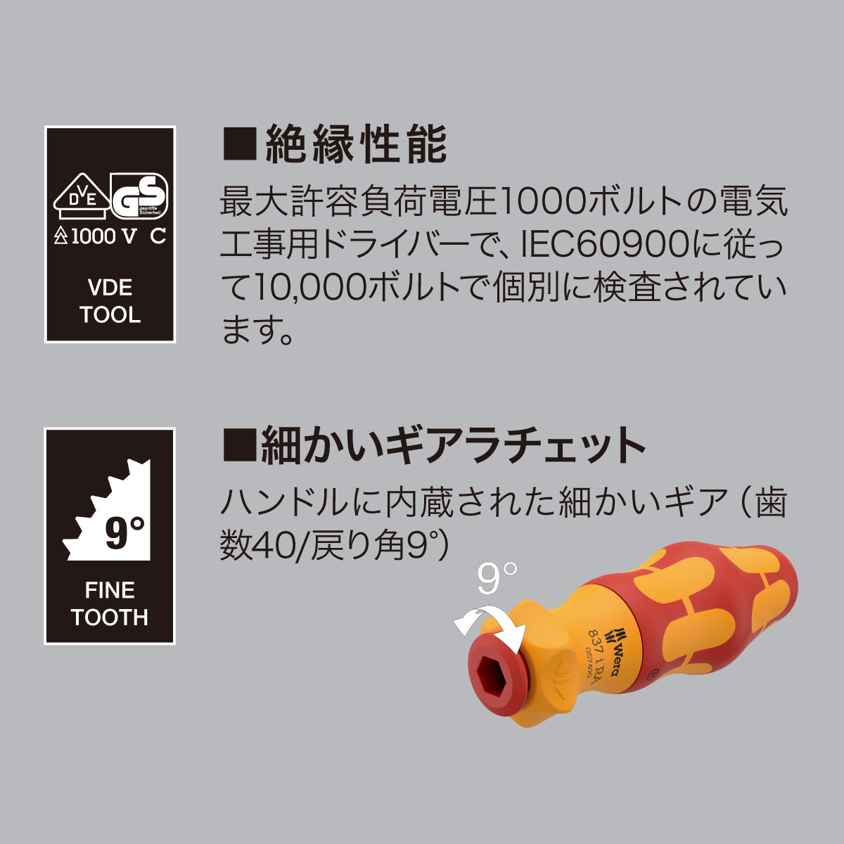 Wera ラチェット機能付ホルダー WE057490-