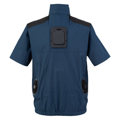 ビッグボーン 冷蔵服4 半袖ジャケット TH604セット（服+ペルチェ+ファン+モバイルバッテリー）フリーサイズ-