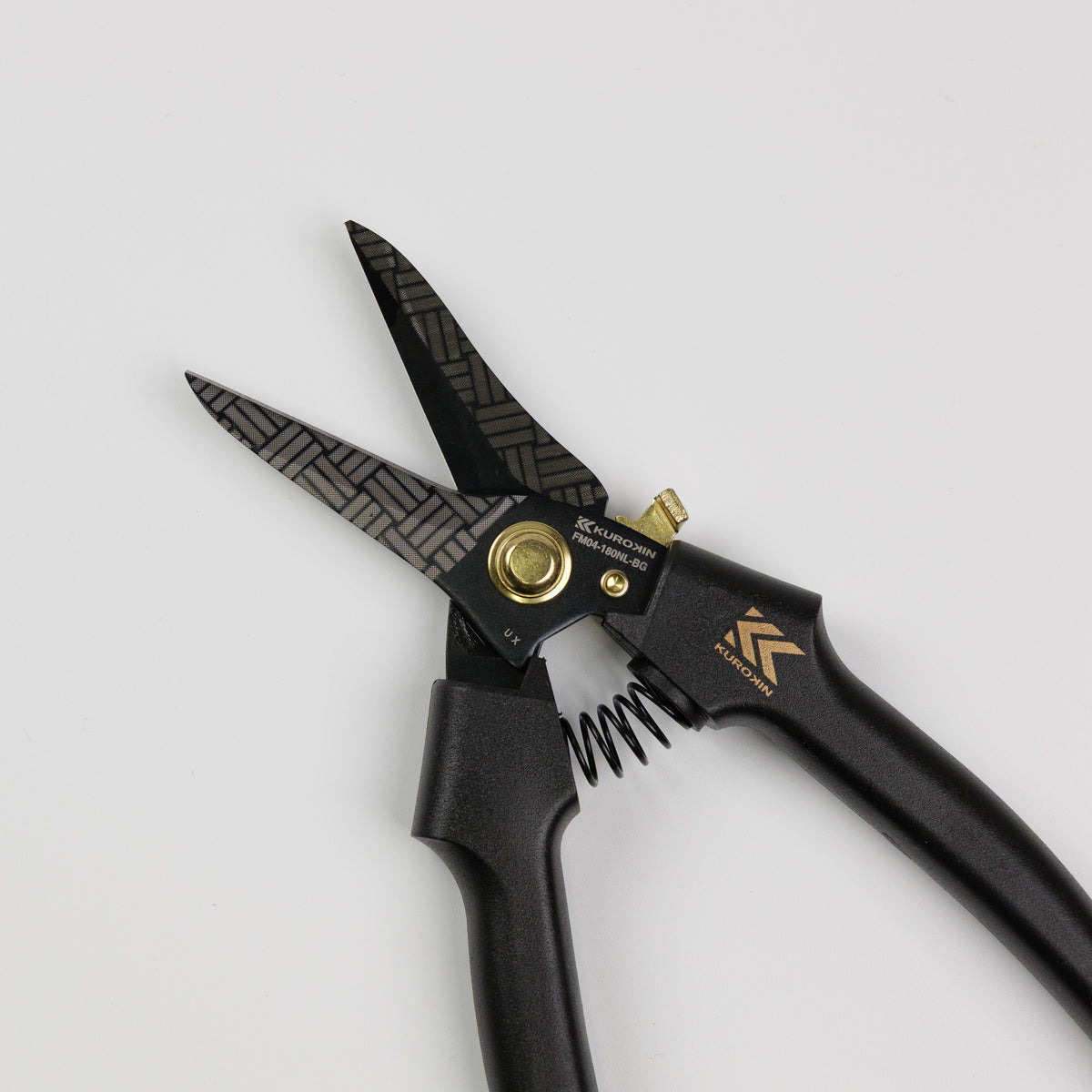 フジ矢 電工ストレートバサミ ロック付 (黒金) FM04-180NL-BG 【金津屋商店オリジナルデザイン：三崩し】-