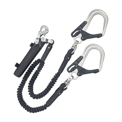 タジマ　ハーネス用ランヤード蛇腹ダブルL8　A1JR150-WL8BK-ランヤード-金津屋商店